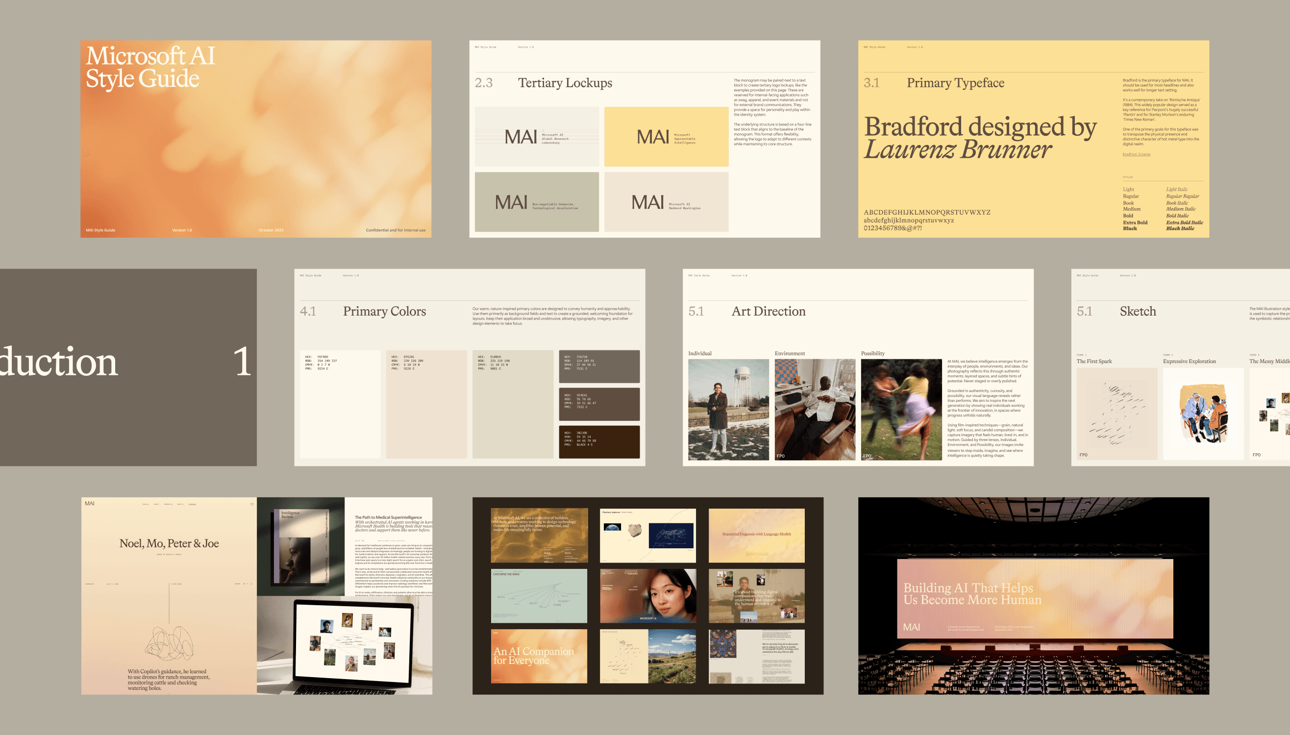 Microsoft AI style guide spreads
