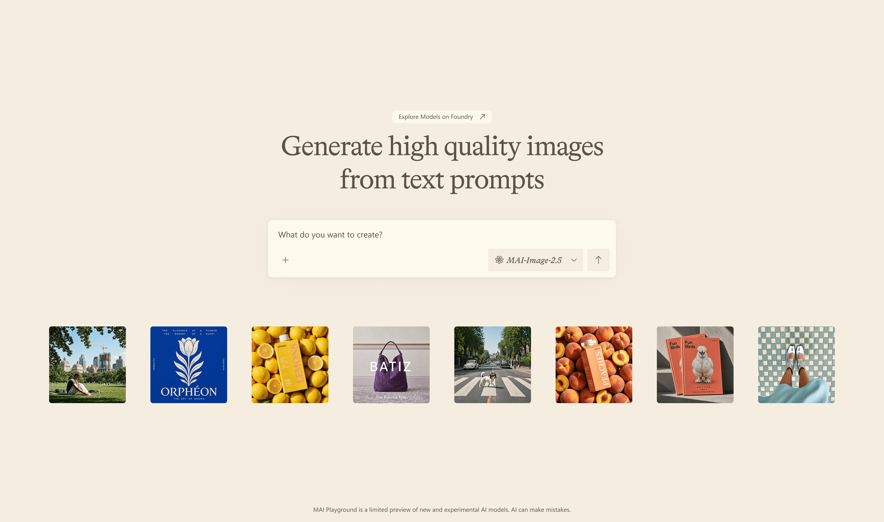 Generate high quality images from text prompts
