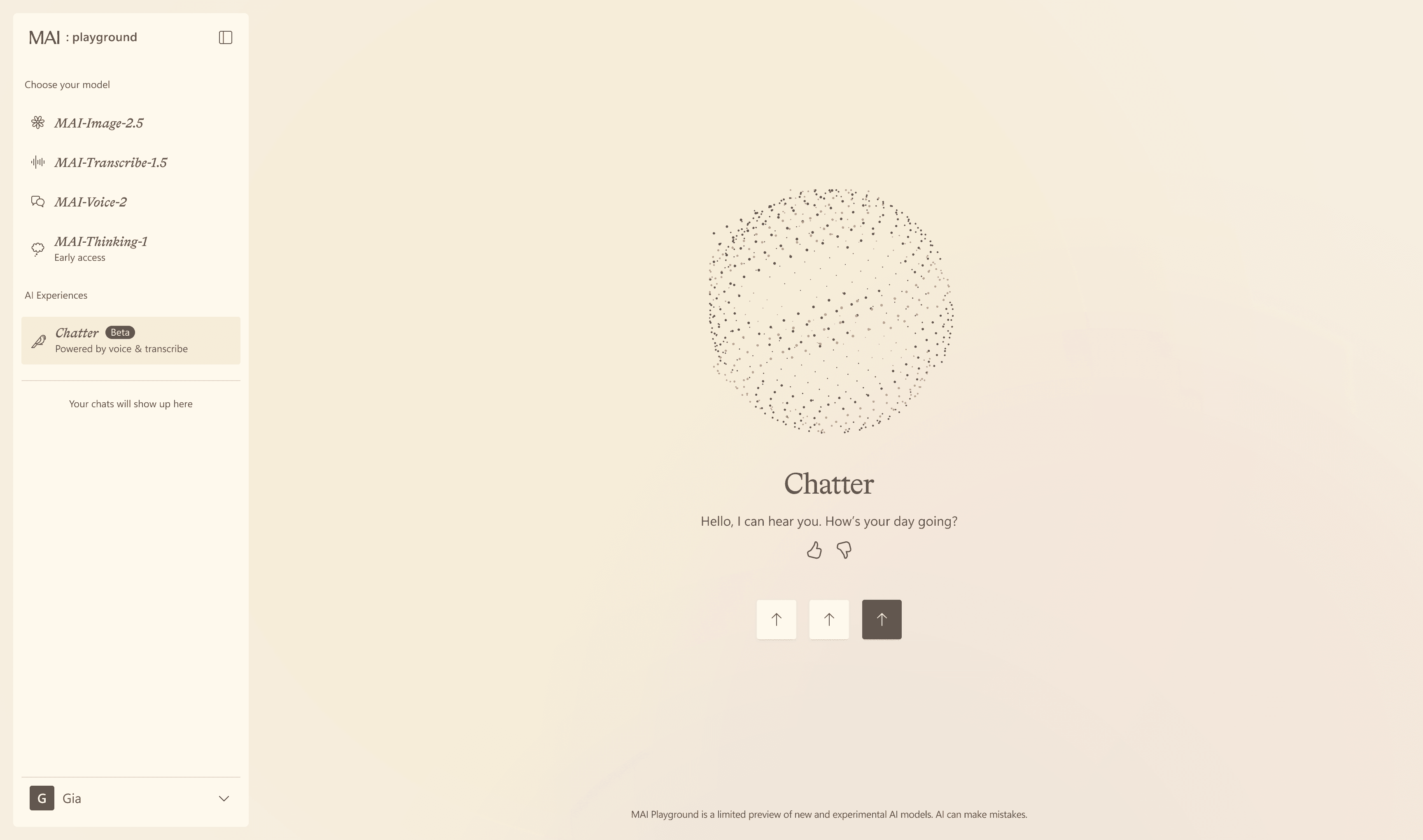 Chatter — voice experience