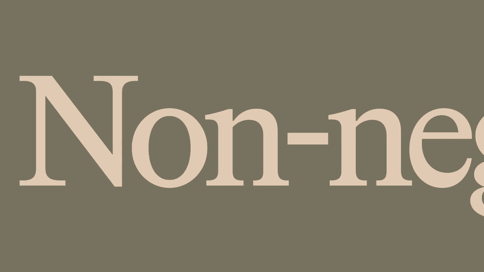 “Non-negotiable” and “Humanity” cycling through the MAI display type
